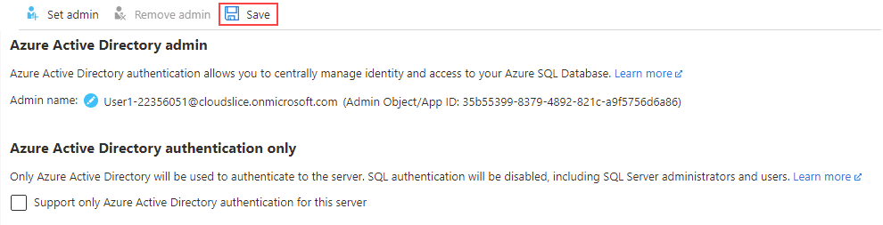 [Active Directory 管理者] ページのスクリーンショット