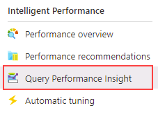 [Query Performance Insight] アイコンを示すスクリーンショット