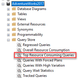 Top Resource Consuming Queries Report from Query Store