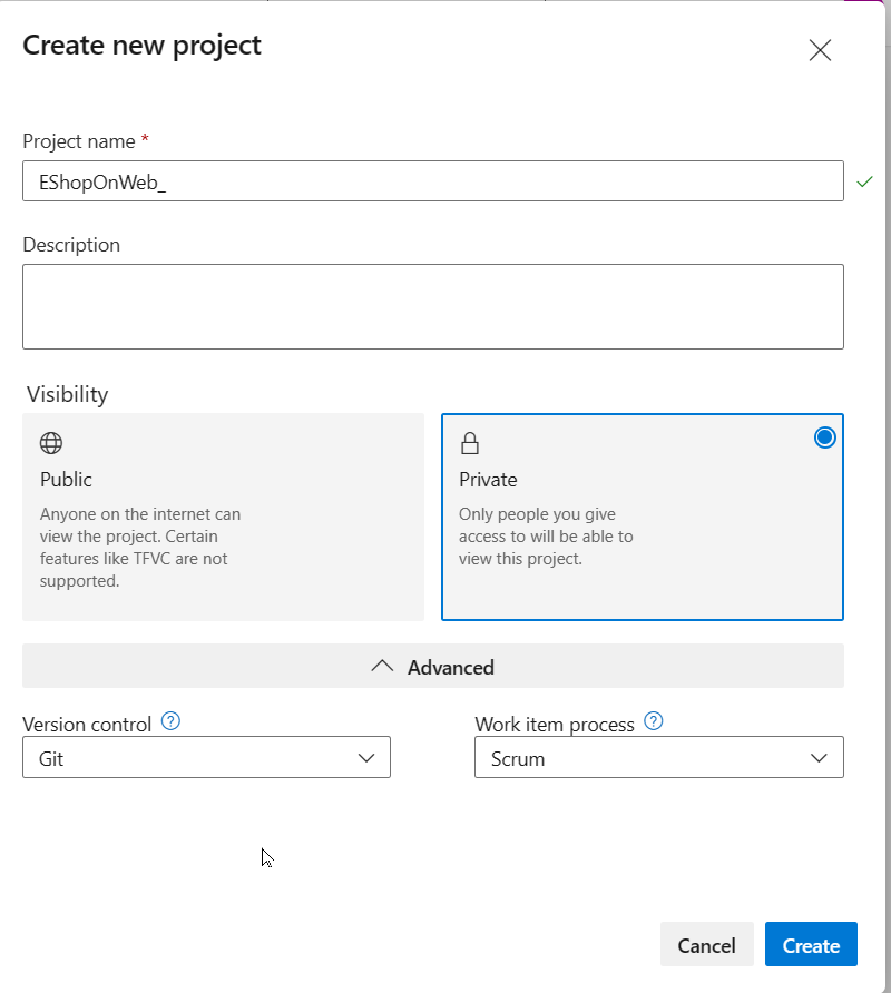 Création d’un projet