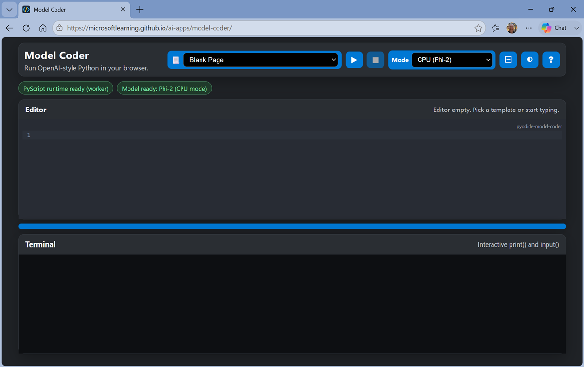 Screenshot of Model Coder