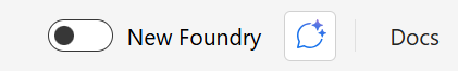 Screenshot of the New Foundry toggle