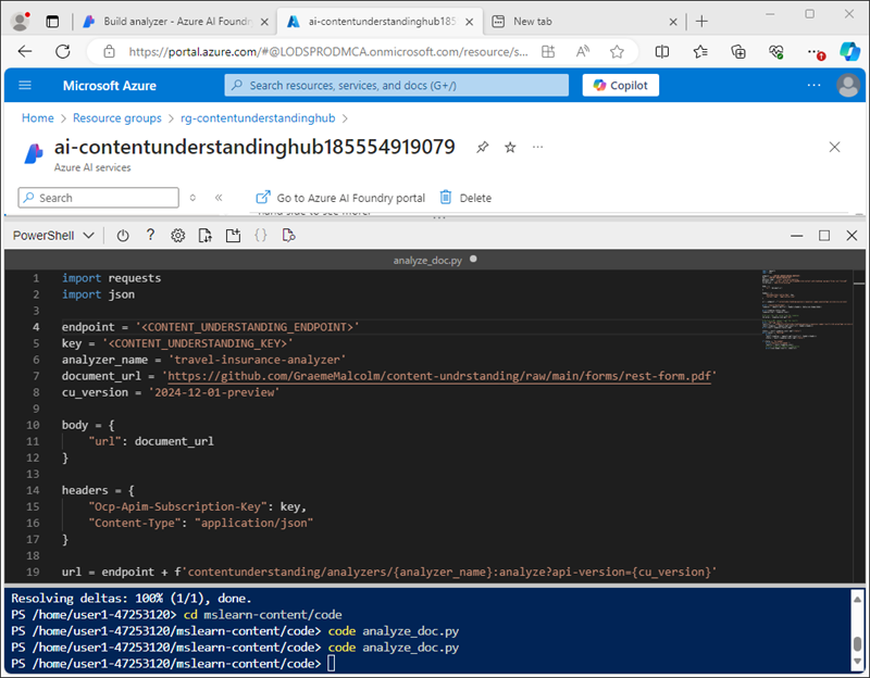 Python 코드가 있는 코드 편집기의 스크린샷.