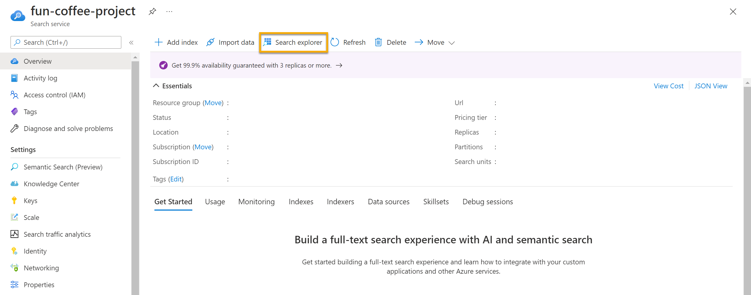 Screenshot: So finden Sie den Suchexplorer.