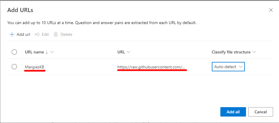Ajouter une URL