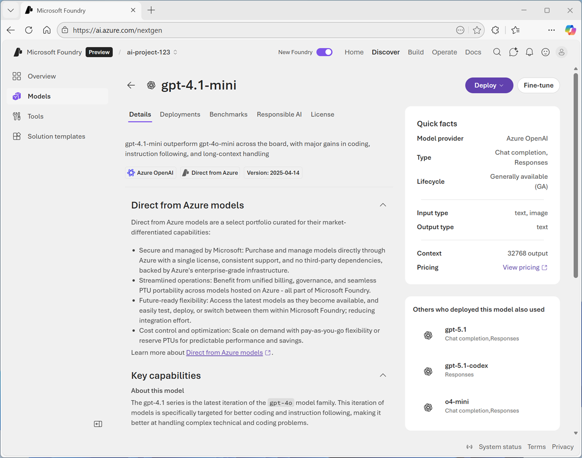 Microsoft Foundry の概要 | Get started with AI apps and agents in Azure