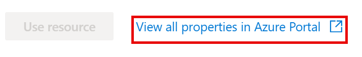 Captura de tela do link visualizar todas as propriedades no portal do Azure.