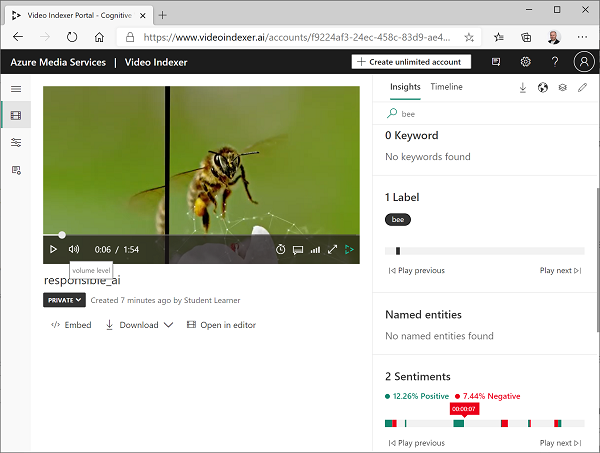 Suchergebnisse für die Video Indexer-Suche für Bee