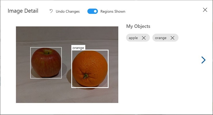 画像内のタグ付けされた 2 つの物体
