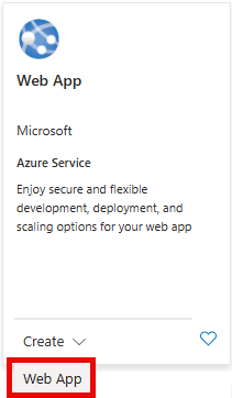 Screenshot of the Web App tile.