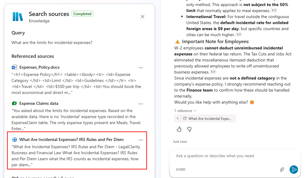 Screenshot of the conversation.