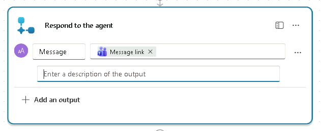 Screenshot of the response action in the workflow.
