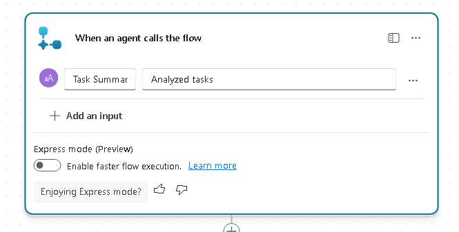 Screenshot of trigger properties of the flow.
