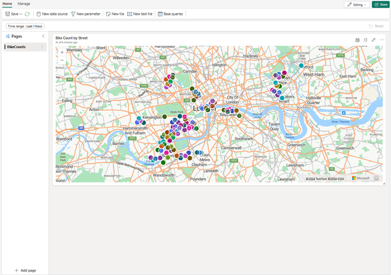 Cambios aplicados al mapa de visualización de bicicletas.