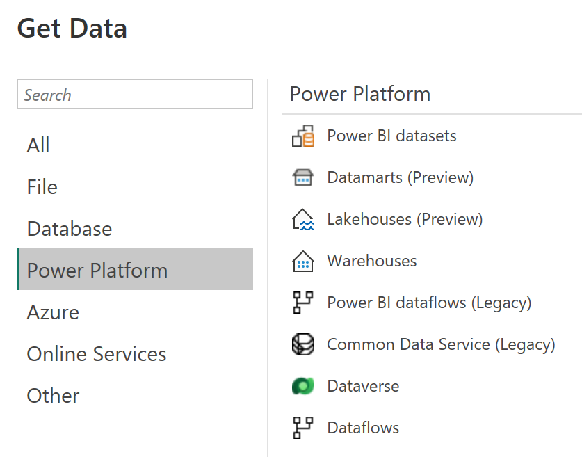 Connecteurs de source de données Power BI