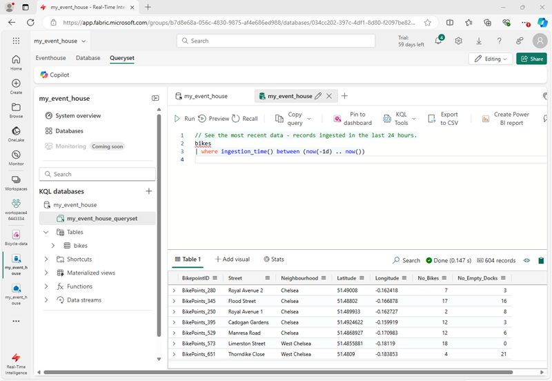 SQL 쿼리의 스크린샷.