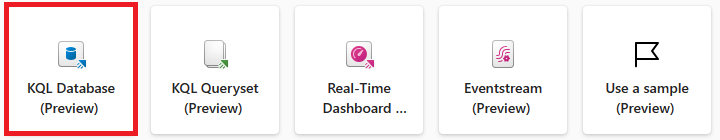Imagem de escolher Banco de Dados KQL