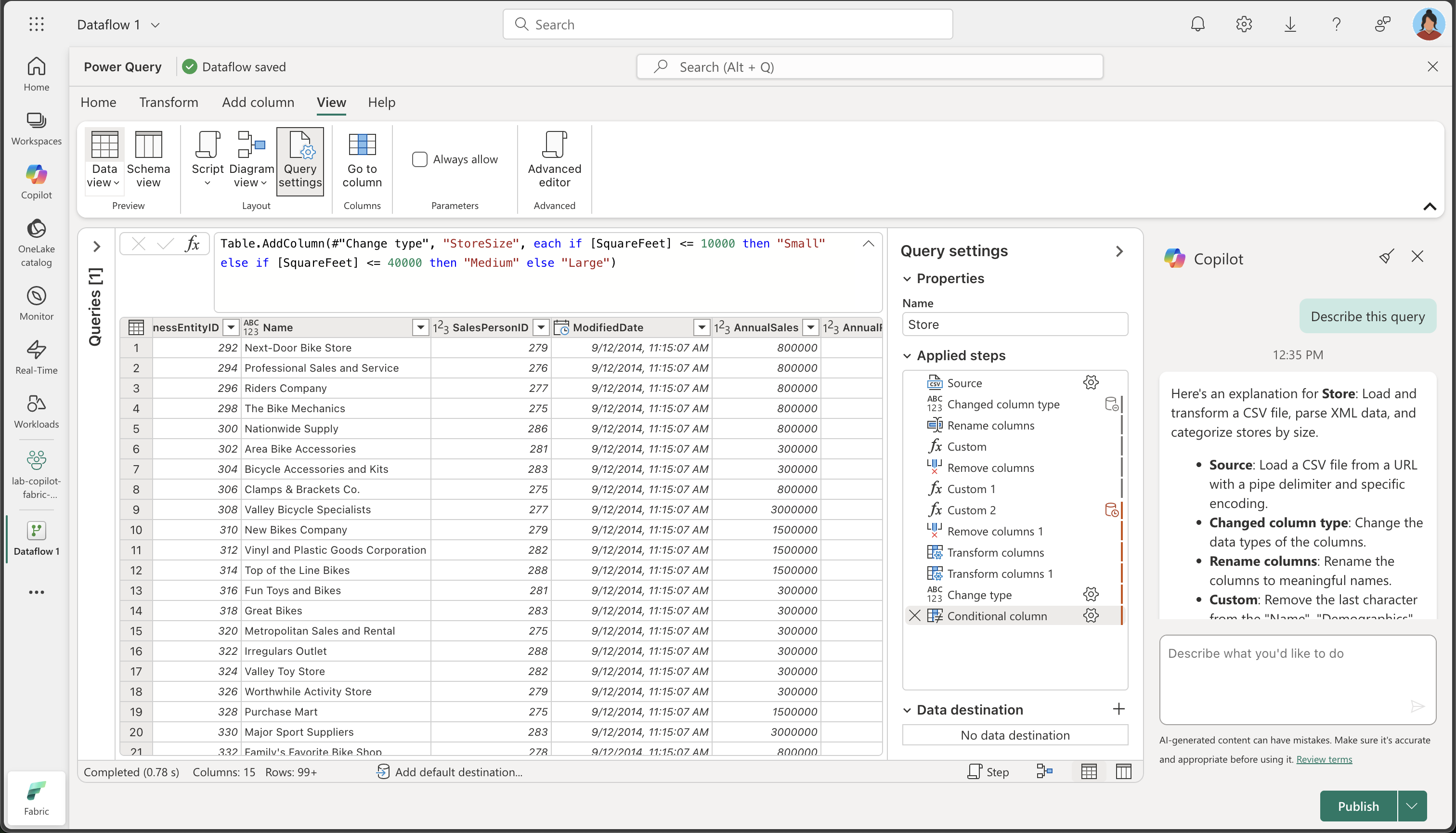 Screenshot of Copilot dataflow explained.