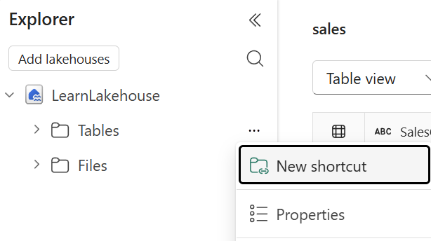Screenshot showing new shortcut option.