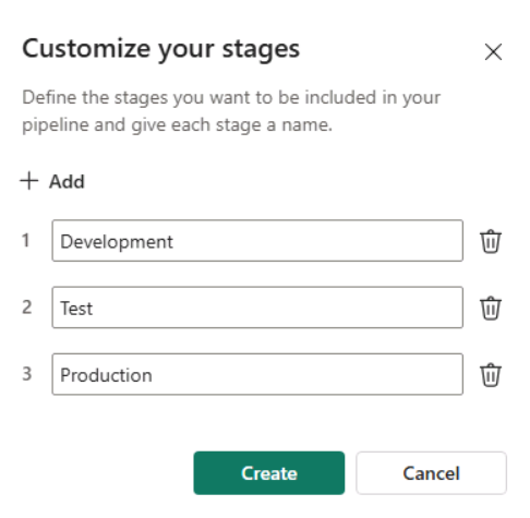 Screenshot of pipeline stages.