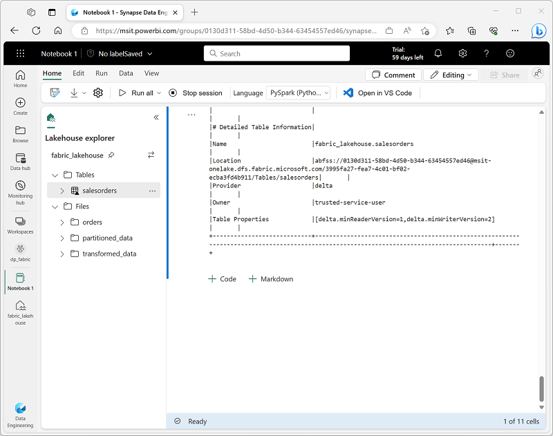 Microsoft Fabric: Using VS Code to Develop Notebooks