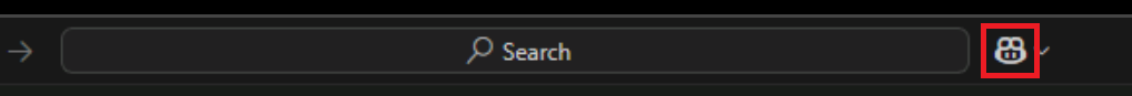Screenshot showing the Copilot Toggle Chat button.