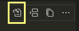 Screenshot showing a GitHub Copilot Ask mode - Apply in Editor icon.