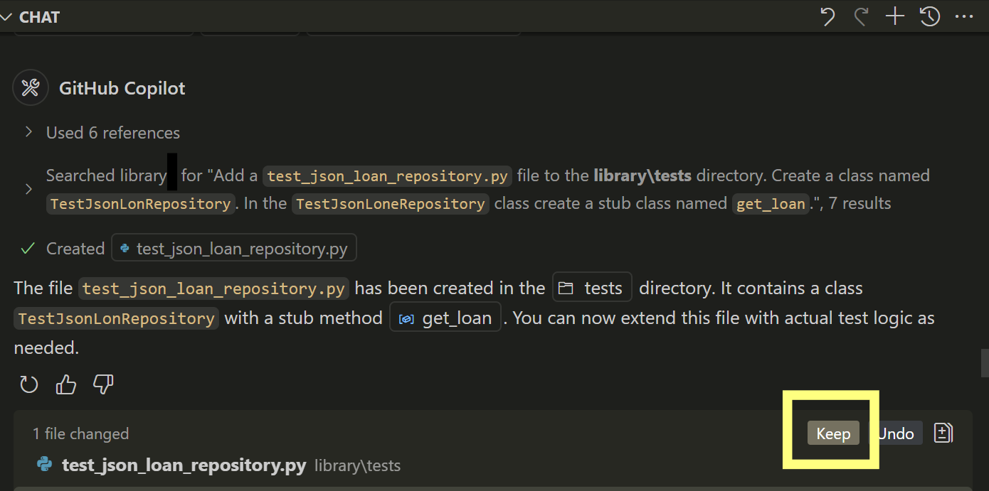Screenshot showing the Chat view in Agent mode.