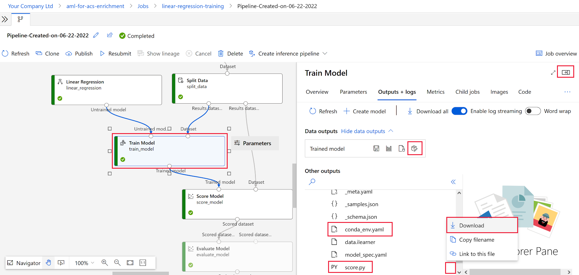 A screenshot showing how to download score.py.