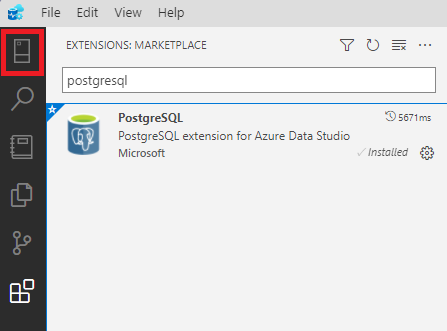 Screenshot showing the Connections in Azure Data Studio